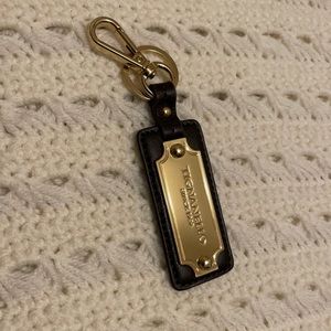 Tignanello Leather and Gold Keychain